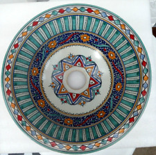 HAND PAINTED  CERAMIC HAND WASH BASIN * FES POTTERY 30 cm Multi Colour, used for sale  Shipping to South Africa