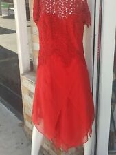  Vestido vermelho vintage por Gideon Oberson, designer israelense de alta costura, tamanho M   comprar usado  Enviando para Brazil