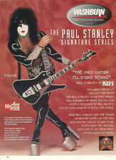 Guitarras Washburn 1998 anuncio con logotipo Kiss Paul Stanley/pequeña foto lp segunda mano  Embacar hacia Argentina