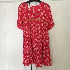 Girls MONSOON Dress Red Flower Lined Viscose Cotton Age 3-4 yrs for sale  Shipping to South Africa