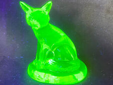 Vidro de vaselina verde raposa astuta brilho neon floresta animal urânio amarelo peso papel comprar usado  Enviando para Brazil
