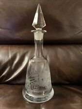 Used, Vintage Decanter, Bell Shape Etched Victorian Scene Beautiful Stopper for sale  Shipping to South Africa