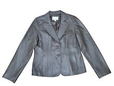 Worthington Womens Medium Genuine Lambskin Jacket Blazer Brown Butter Soft for sale  Shipping to South Africa