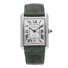 Relógio masculino automático Cartier Tank Must aço inoxidável mostrador prateado WSTA0040 comprar usado  Enviando para Brazil