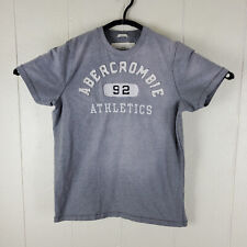 Camisa masculina Abercrombie & Fitch 2XL cinza bordada gola redonda manga curta músculo comprar usado  Enviando para Brazil