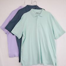 Camisa polo masculina Lands End XL ajuste tradicional casual algodão manga curta lote de 3 comprar usado  Enviando para Brazil