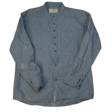 Używany, Lee Valley Ireland Męska koszula dziadka vintage, niebieskie paski, Large na sprzedaż  Wysyłka do Poland