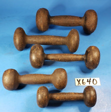 Dumbbells Hand Weights 5 Non Matching Exercise Physical Fitness Strength Antique, used for sale  Shipping to South Africa