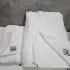 Juego de 2 toallas de baño Sobel Westex Hilton blancas 27""x50"" toallas de viaje, toalla de hotel segunda mano  Embacar hacia Argentina