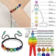 7 Chakras Curativo Balance Cuentas Trenzado Lava Yoga Reiki Piedras Oración Pulsera, usado segunda mano  Embacar hacia Argentina