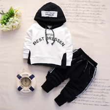 Spring Autumn Cotton Clothes Outfit Kids Sports Hooded Tops Pants 2pcs Sets, used for sale  Shipping to South Africa