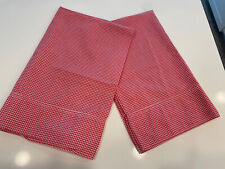 Used, Ralph Lauren Wendy Red White Gingham Check Standard Pillowcases Pair Made in USA for sale  Shipping to South Africa