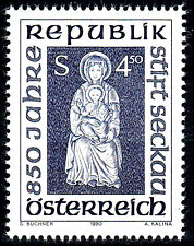 1988 sin usar Austria año 1990 lápiz monasterio iglesia Virgen Jesús Inri segunda mano  Embacar hacia Argentina