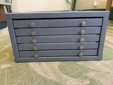 Heavy Metal Vintage HUOT 5 Drawer Machinist Tool Box Chest Cabinet Slotted USA for sale  Shipping to South Africa