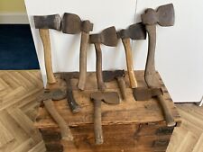 Vintage Set 10 Old Hand Axes,Mixed Makers & Patterns,Hand Tools,Chopper,Hatchet. for sale  Shipping to South Africa