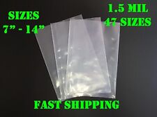 Bolsas de polietileno transparentes de varios tamaños de 1,5 mil embalaje de plástico plano abierto segunda mano  Embacar hacia Argentina