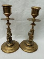 Antique brass candle for sale  Shipping to Ireland
