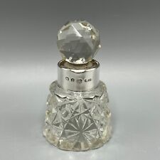 Garrafa de vidro antiga corte prata esterlina perfume inglês vitoriano Hallmarked 1897 comprar usado  Enviando para Brazil