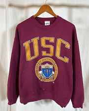 Vintage USC Trojans Crewneck Sweatshirt Maroon Unisex Size XL for sale  Shipping to South Africa