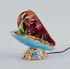 French lamp in the shape of a seashell with fish and aquatic plants. Ca 1960s, used for sale  Shipping to South Africa