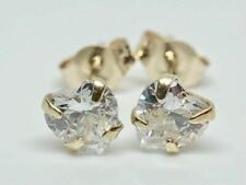 9K SOLID YELLOW GOLD HEART CUT DIAMOND STUDS EARRINGS for sale  Shipping to South Africa