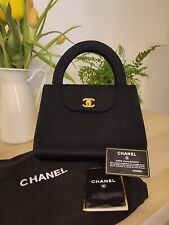 Używany, Chanel czarna jedwabna lina vintage mini klasyczna torba Kelly 1999-1999 na sprzedaż  PL