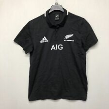 Adidas Nueva Zelanda Todos los Negros Rugby Jersey Polo Negro Camisa Talla Grande M140-30, usado segunda mano  Embacar hacia Argentina