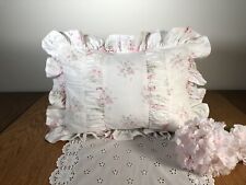 Usado, Capa de travesseiro estilo chique gasto rosa e branco decoração com babados com rosas 100% algodão comprar usado  Enviando para Brazil