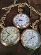Lot of 3 Watch elgin vintage pocket Collectible Antique Brass Pocket Watch GIFT for sale  Shipping to South Africa