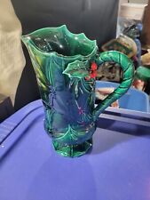 Hard To Find Vintage Christmas Lefton Green Holly 8 1/2" Pitcher, used for sale  Shipping to South Africa