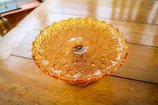 Vintage - Amber Glass - Pedestal Decorative Fruit Plate - Cake Dish - Sweet bowl for sale  Shipping to South Africa