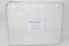 Conjunto de lençóis shabby cottage chique Hillcrest linho fino marfim crochê vieira rei comprar usado  Enviando para Brazil
