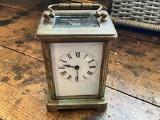 Antique French Brass & Beveled Glass Case Carriage Clock for sale  Shipping to South Africa