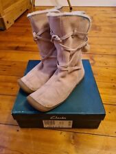 Clarks pink suede for sale  SWANAGE