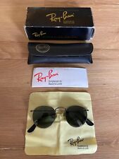 Vintage B&L Ray Ban USA Klasyczne okrągłe metalowe antyczne brąz 49mm Okulary przeciwsłoneczne na sprzedaż  PL