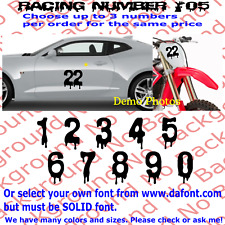 Racing numbers vinyl for sale  Elk Grove