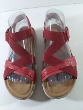 Sandálias femininas de couro de bezerro ecológico vermelho brilhante Earth Sand Maui tamanho 8 comprar usado  Enviando para Brazil