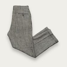 Pantalones de Vestir de Colección Polo Ralph Lauren Hechos en Italia Lino Diente de Sabueso a Cheque 34x33, usado segunda mano  Embacar hacia Argentina