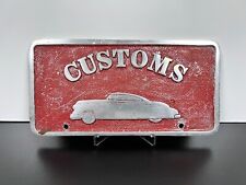 Vintage Original 1950s "CUSTOMS" Car Club Plaque SCTA Hot Rat Rod Lowrider Sled for sale  Shipping to Canada