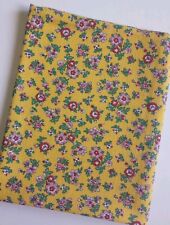 Vintage Full Feedsack Flour Sack Fabric 36x45 Opened Yellow And Flowers for sale  Shipping to South Africa