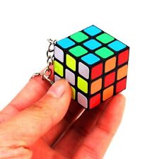 Chaveiro cubo mágico 3x3x3 mini quebra-cabeça brinquedo chaveiro transparente col, usado comprar usado  Enviando para Brazil