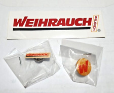 Used, WEIHRAUCH Sport Air Rifle / Pistol Gun Box Sticker  Decal & 2 Pin Badge Set for sale  Shipping to South Africa