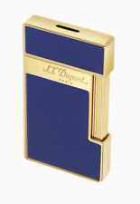 S.T. Encendedor dorado y laca azul delgado Dupont, 028005, 28005, nuevo en caja segunda mano  Embacar hacia Argentina