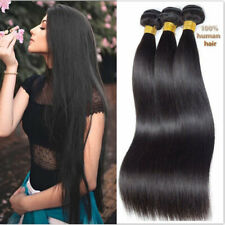 Brazilian Virgin Human Hair Extensions 3 Bundles 150g Unprocessed Straight Style for sale  Shipping to South Africa