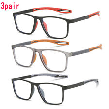 Óculos de leitura quadrado luz antiazul 3PK masculino TR90 óculos esportivos leves comprar usado  Enviando para Brazil