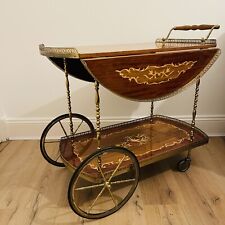 Beautiful Vintage Mid Century Sorrento Two Tier Drinks Trolley￼ BRASS BAR CART for sale  Shipping to South Africa