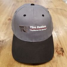 Centros de neumáticos TCI sombrero gorra correa trasera gris negro automóvil automotriz talla única segunda mano  Embacar hacia Mexico
