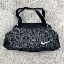 Bolso de lona Nike para mujer gimnasio leyenda estampado club negro blanco tres bolsillos con cremallera segunda mano  Embacar hacia Argentina