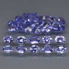Oval 4x3 mm. deslumbrante Color & Completo fuego! Púrpura Azul Tanzanita 35Pcs/5.41Ct. segunda mano  Embacar hacia Spain