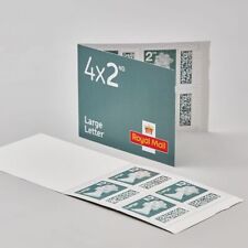 Libro de estampillas de carta grande de segunda clase de Royal Mail de 4 caras genuinas con código de barras £6.20 segunda mano  Embacar hacia Argentina